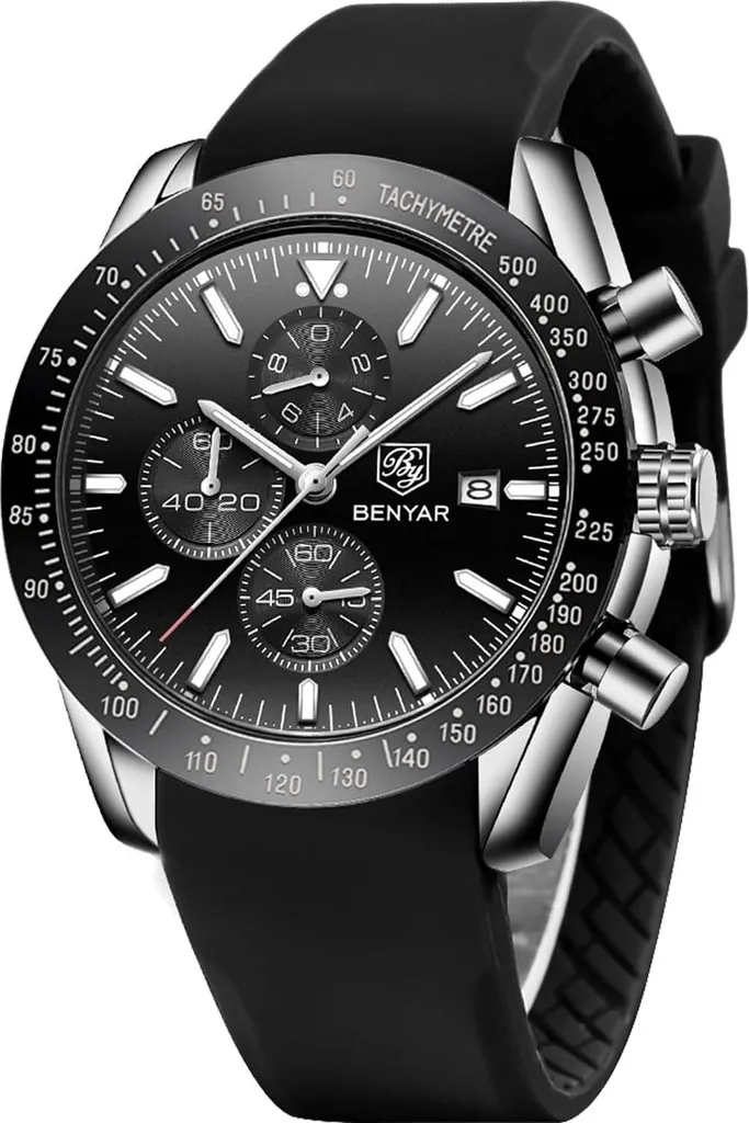 Orologio Uomo Moda Business: Cronografo Quarzo Analogico 30M Pelle