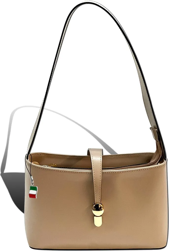 Regala un Sogno: Florence Borsa a Tracolla in Pelle Beige D2OTF836C1