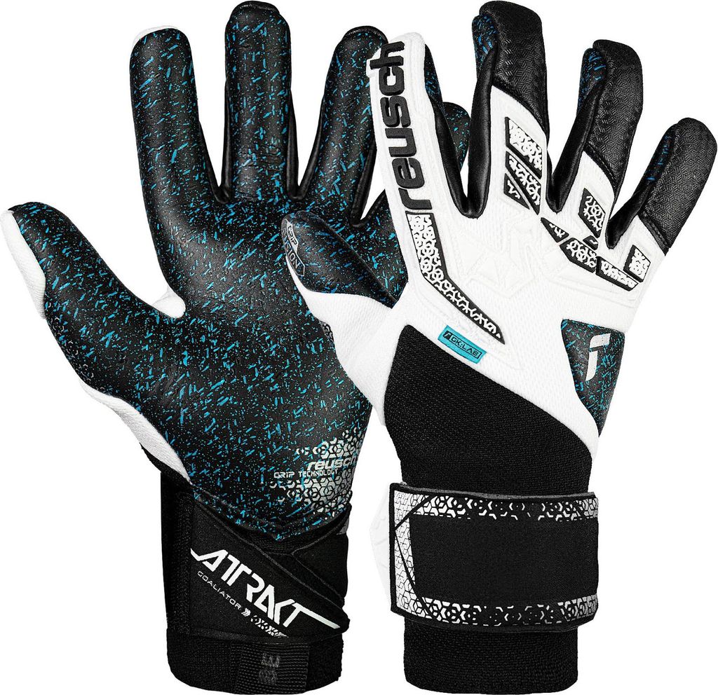 Reusch Torwarthandschuhe Attrakt Freegel Fusion Goaliator mit maximalem Grip 1125 whit/silver/black 7.5