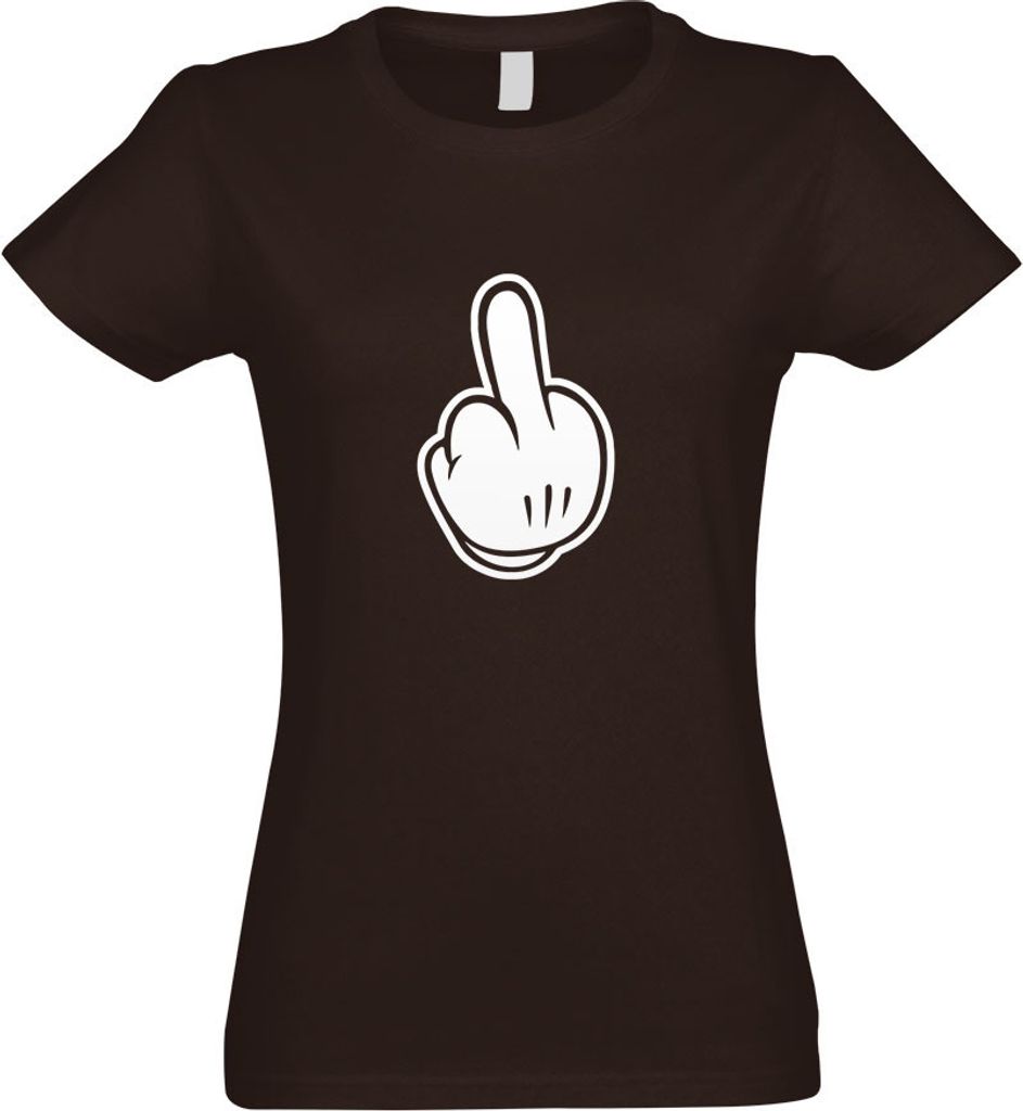 Kiwistar - T-Shirt tailliert - Damen - Chocolate - Mittelfinger - Fuck Fick Dich! - mit Motiv Bedruckt - Funshirt Design - Sport - Freizeit - Damen...