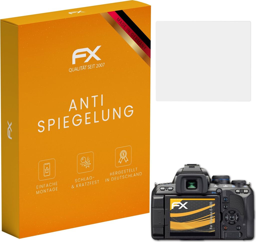 atFoliX FX-Antireflex 3x Schutzfolie kompatibel mit Olympus E-620 Displayfolie