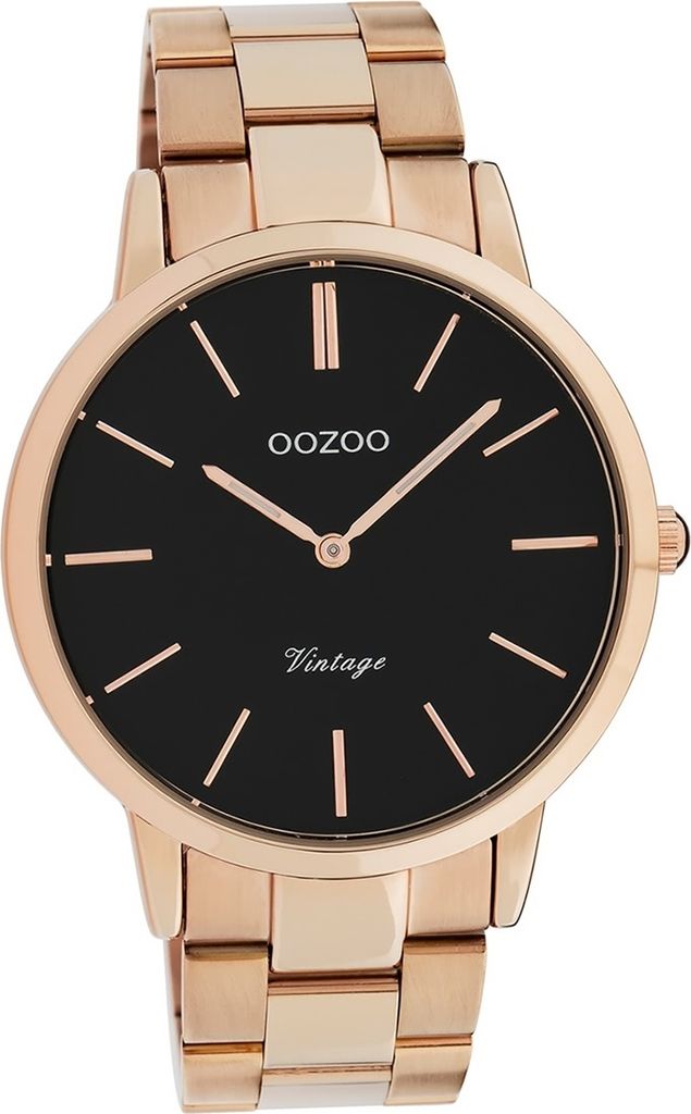 Oozoo Edelstahl Damen Uhr C20024 Quarzuhr Armband rosegold Vintage Slim D2UOC20024