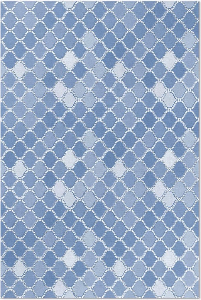Mediterranes Mosaik zarte Fliesen – Vinyl Fußmatte – 140x210 cm – Rutschfest, Pflegeleicht & Langlebig