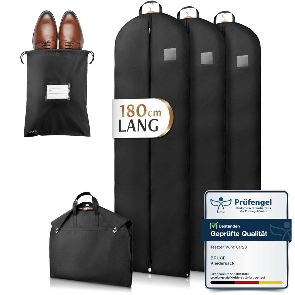 Bruce.® 3 x Premium Kleidersack I 180 x 60 cm I Obrázek produktu 
