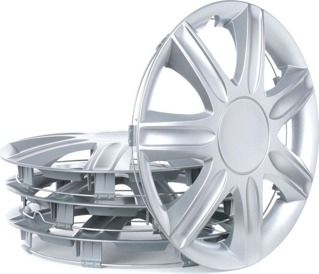 4x 13" Zoll Radkappen Silber Radzierblenden Radblenden Produktbild 