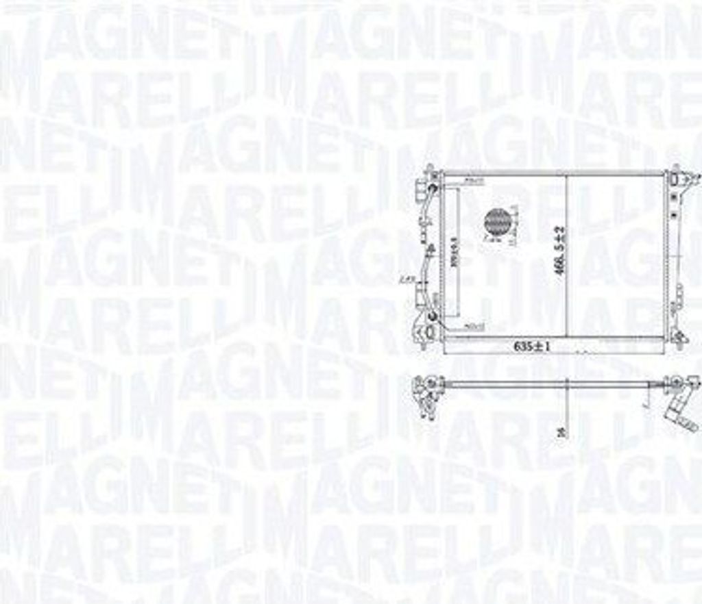 MAGNETI MARELLI 350213216100 Kühler Wasserkühler Motorkühler für HYUNDAI Tucson (TL, TLE) ix35 (LM, EL, ELH)