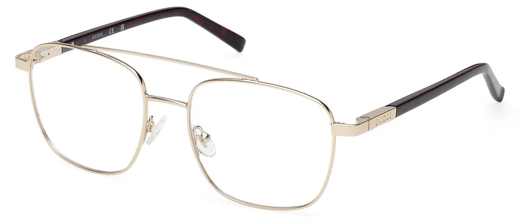 Lunettes Guess GU3038 052 unies finition or pâle brillant et confort