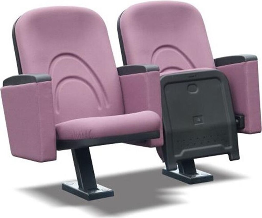 Modern Sessel Sessel Sofa 1 Sitzer für Theater Kino Design Luxus Rosa Textil