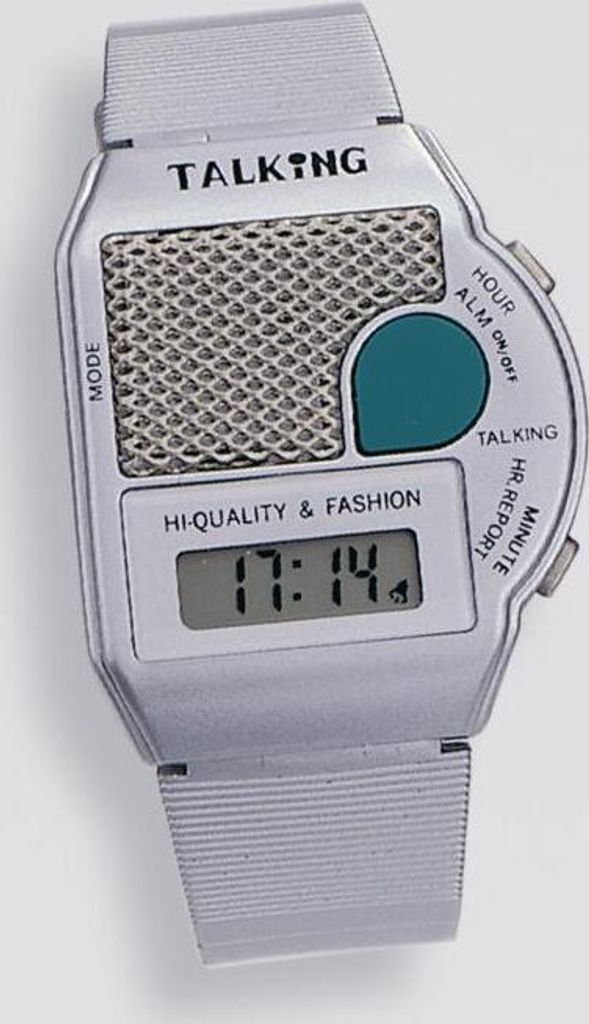 Atlanta Sprechende Armbanduhr Quartz, mit Weckfunktion, Repetition, optionales Stundensignal; 6694-19