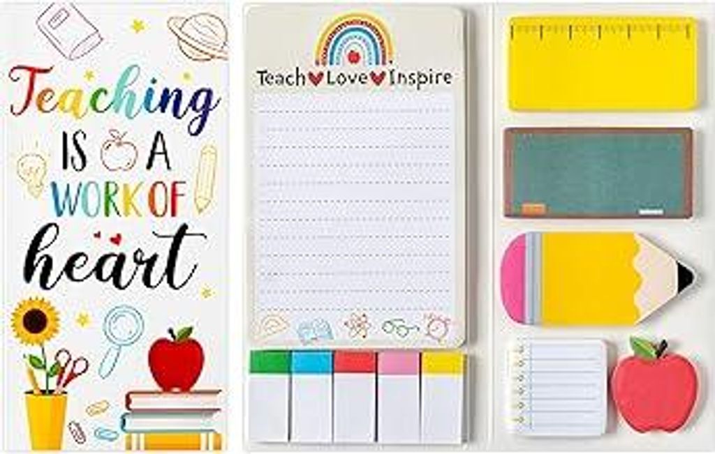 550 Blätter Lehrer Haftnotizen Set Klassenzimmer Bündel Notizzettel Selbstklebende Haftzettel Beschreibbare Klebezettel Bürobedarf Schule Zubeh...