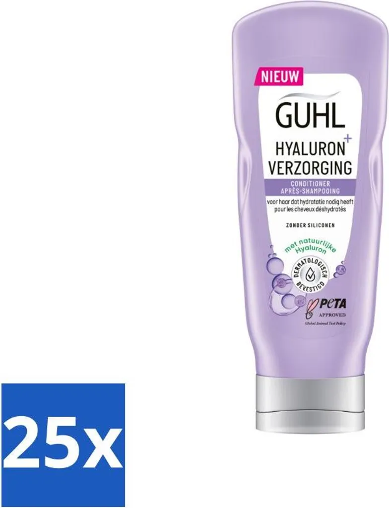 Stock 25x Guhl Balsamo Hyaluron+ Care 200ml - Idratazione Profonda Vegan