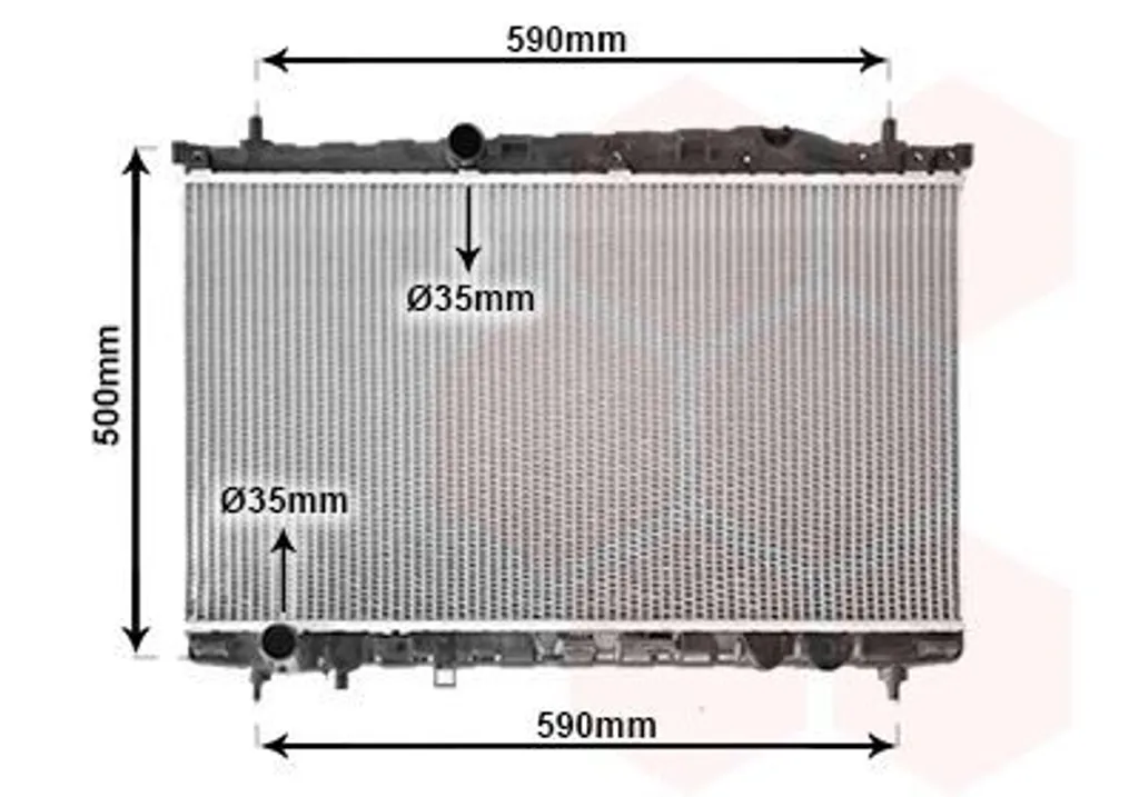 Radiateur d'eau de rechange thermique pour Hyundai Trajet FO