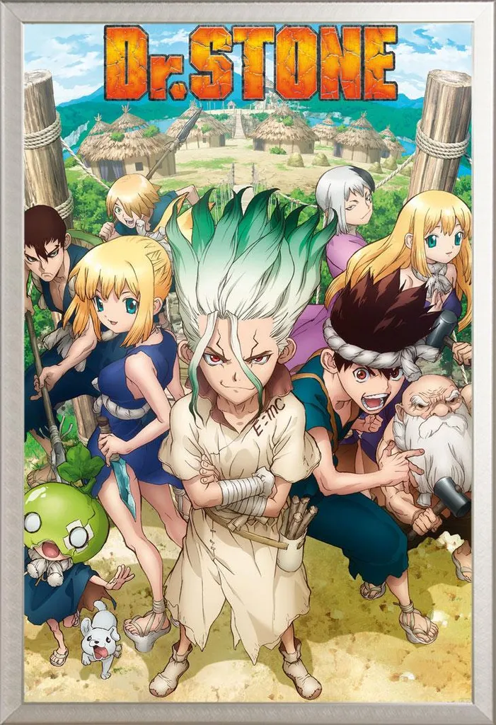 Dr. Stone Poster Maxi + Cornice Argento Shinsuke: Il Set Definitivo