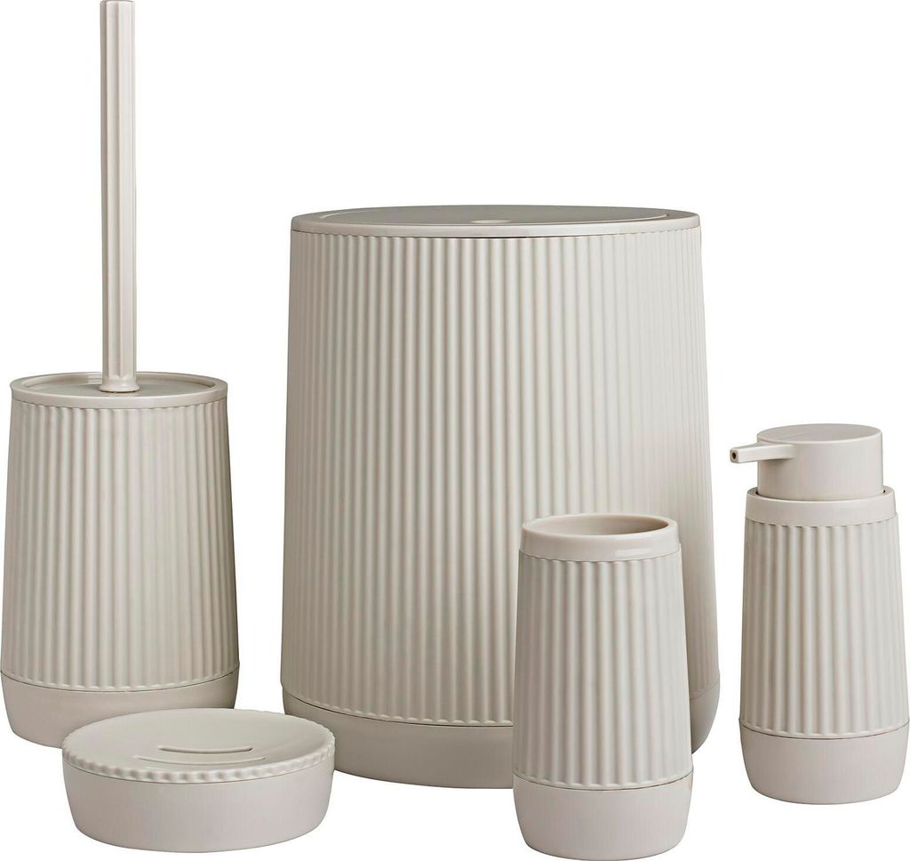 OKYANUS | Set da bagno - Nida - 5 pezzi - Beige - Design Immagine del prodotto 