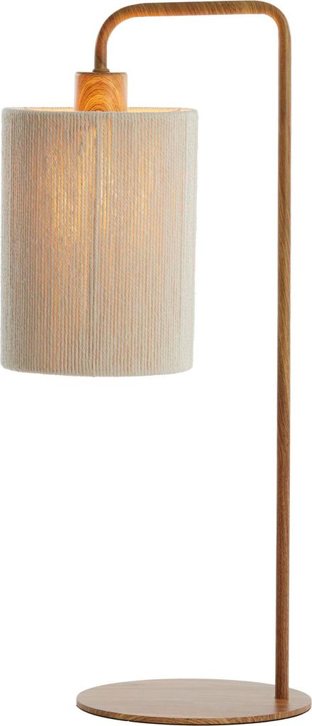 Light & Living - tischlampe - Donio - beige natürlich - baumwolle metall - schreibtischlampe - E27 - 1885643
