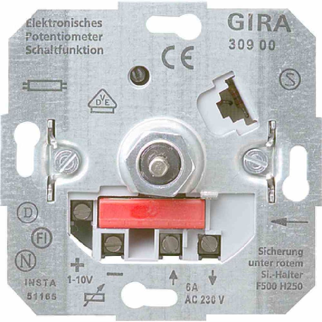 GIRA 030900 Dimmer Dimmer & Schalter Eingebaut Metallisch (030900)
