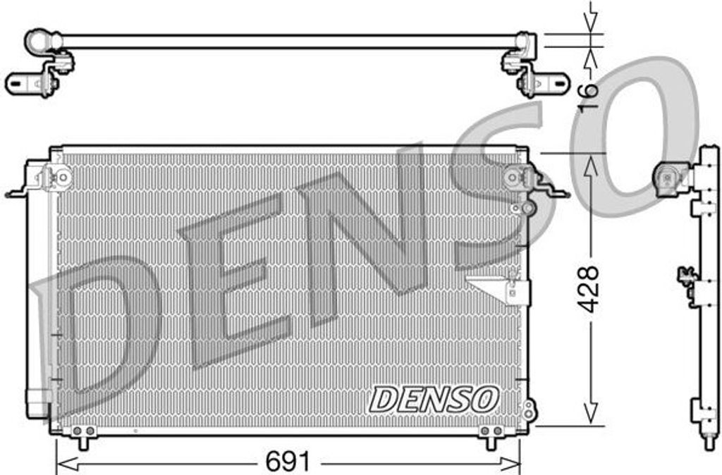 DENSO DCN51008 Kondensator Klimaanlage Klimakondensator für LEXUS LS (UCF30) +Trockner