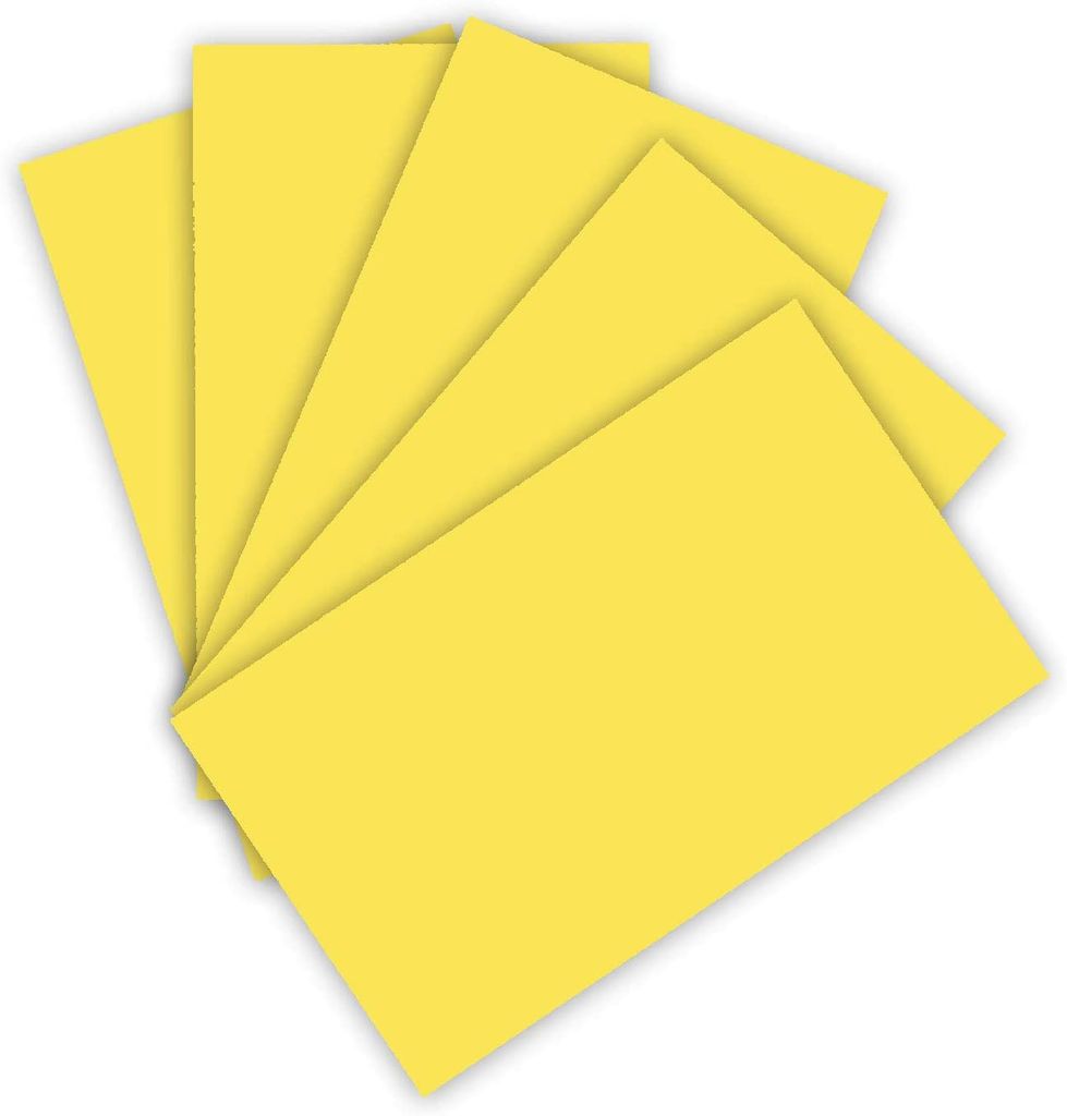 folia Tonkarton DIN A4 220 g/qm 100 Blatt zitronengelb Produktbild 