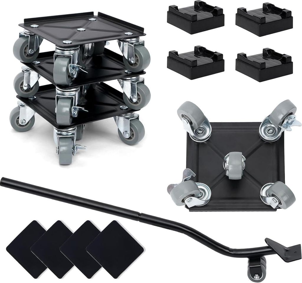 Möbeltransportrollenset, Möbeltransportrollenset, Möbelgleitsystem mit Lastheber, mühelos mit Möbelrolle, 360 Grad drehbares Rad, Umzugshilfe ...