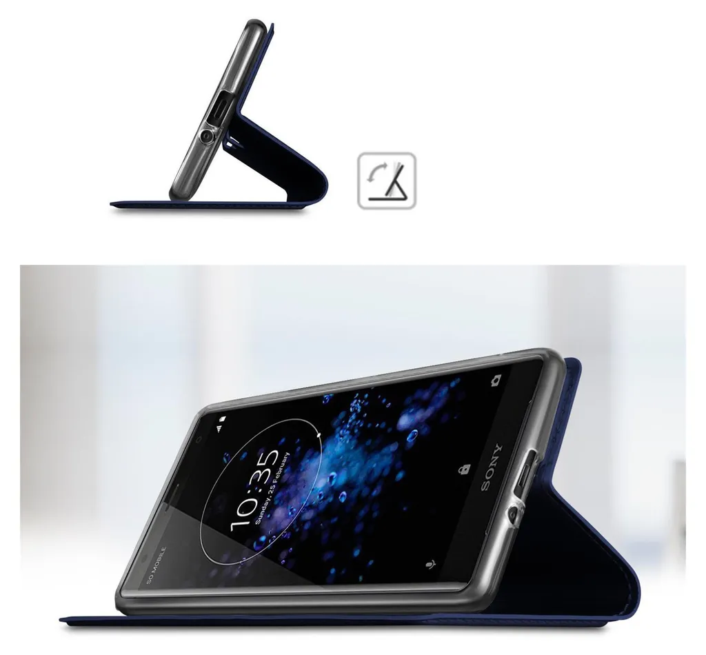 NEKOYA Cover Sony Xperia XZ2 Compact,Caso di Sony Xperia XZ2 Compact [ Custodia a Portafoglio Flip] [Sensazione setosa][Supporto Stand] Magnetico Cassa per Sony Xperia XZ2 Compact