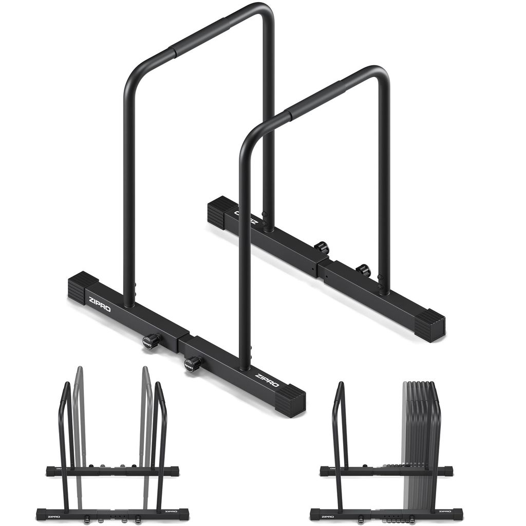 ZIPRO Deepdip Dip Station Höhenverstellbar Barren - Calisthenics Trainingsständer Liegestützgriffe Kraftstation Homegym 240 kg Bauchtrainer