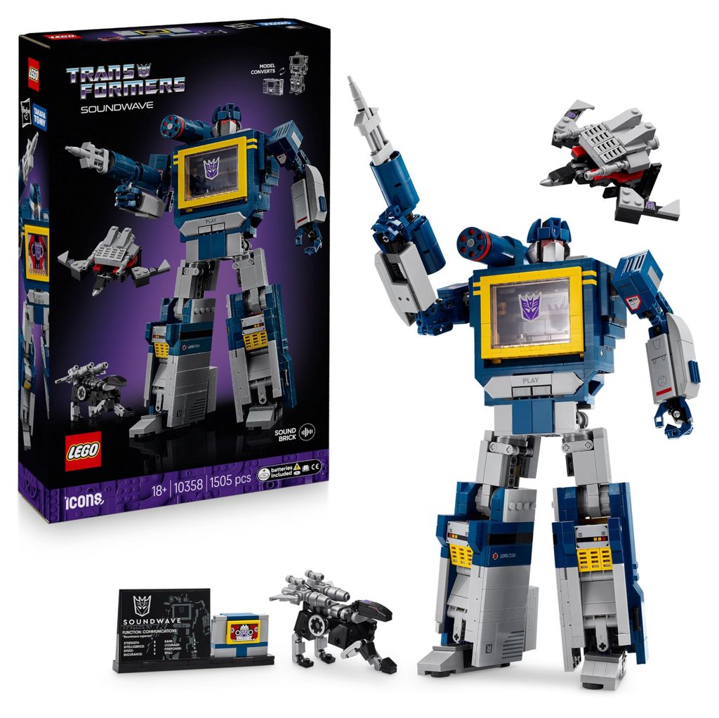 LEGO ICONS Transformers: Soundwave, Zestaw do budowania, 18 Zdjęcie produktu 