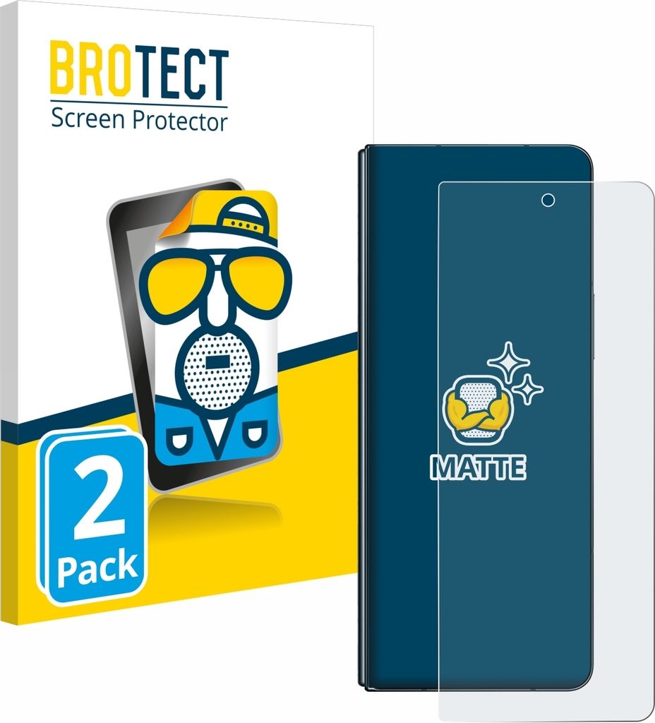 2x BROTECT Schutzfolie für Samsung Galaxy Z Fold 4 Displayschutz Displayschutzfolie Folie Matt Entspiegelungsfolie