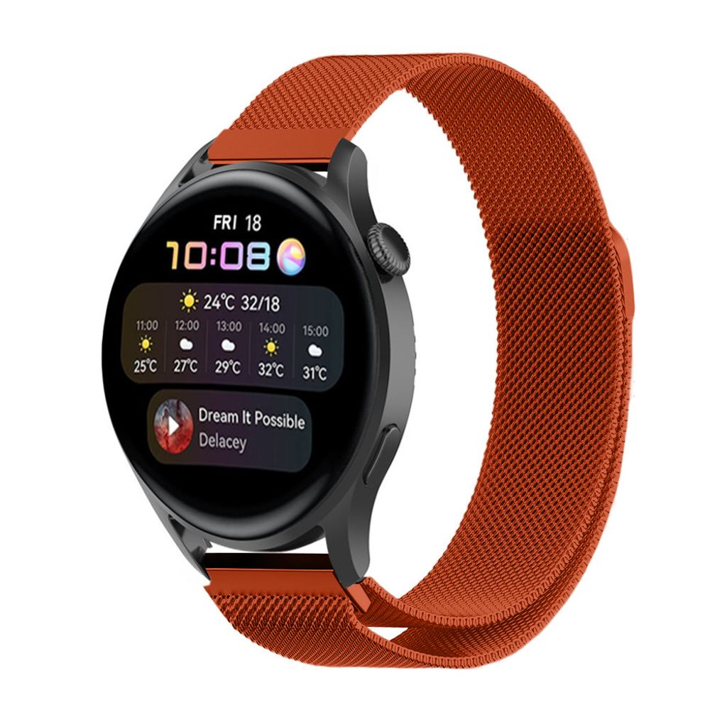 Strap-It Huawei Watch 3 (Pro) Milanese Armband (Orange)