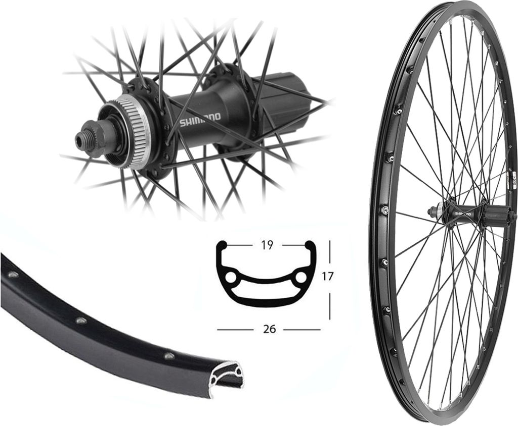 Aggro-X Hinterrad 28" Shimano Disc Centerlock schwarz MTB Produktbild 