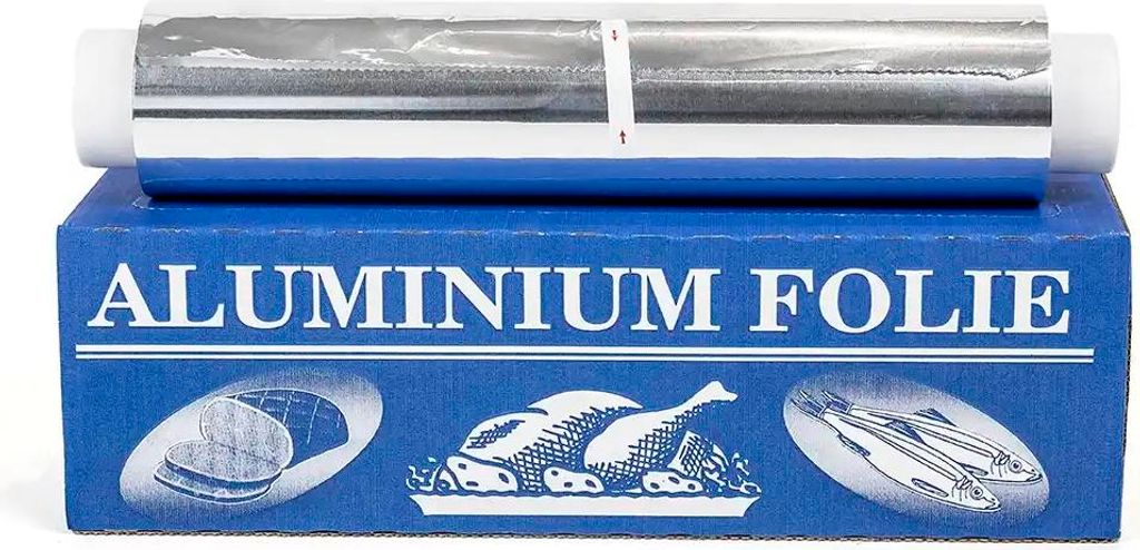 6 Rollen Aluminiumfolie 45cm x 150m, 14my, mit Box