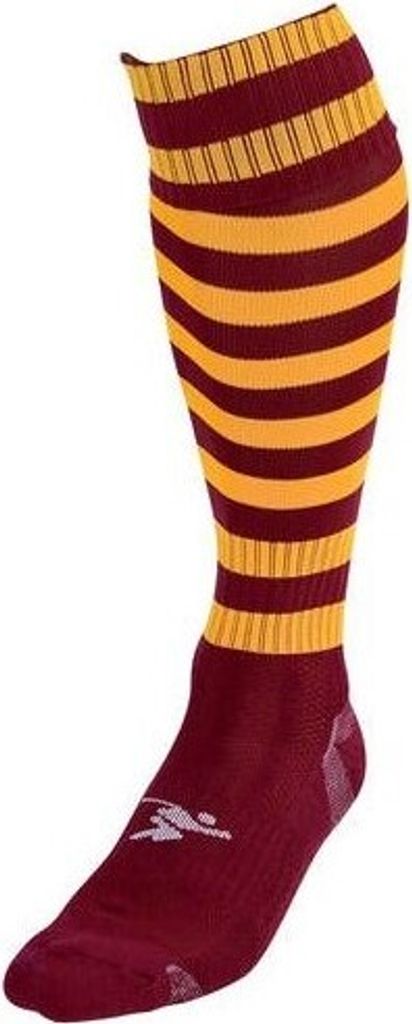 Precision - "Pro" Fußballsocken für Herren/Damen Unisex RD1149 (40,5 EU - 45,5 EU) (Weinrot/Knallrot)
