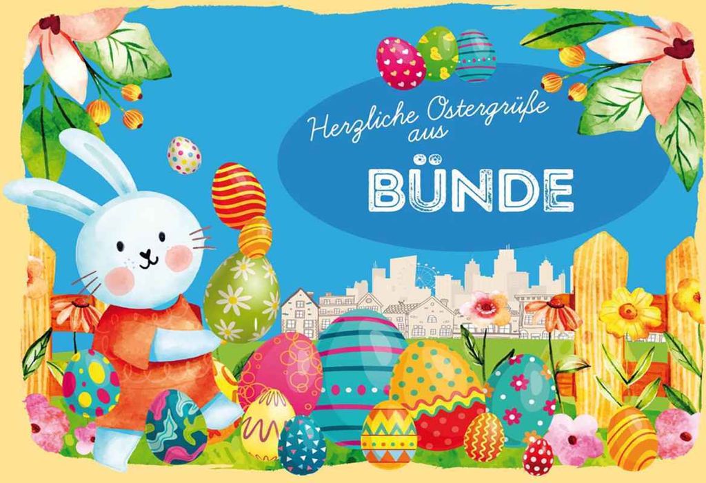 vianmo Holzschild 20x30 cm Ostergrüße BÜNDE Ostern