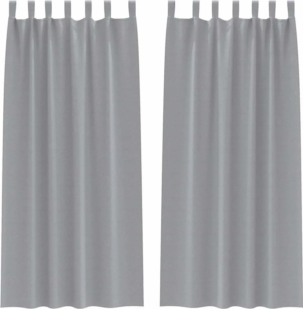 vidaXL Coppia Tende Oscuranti Grigio Chiaro 260x140 cm Privacy Totale