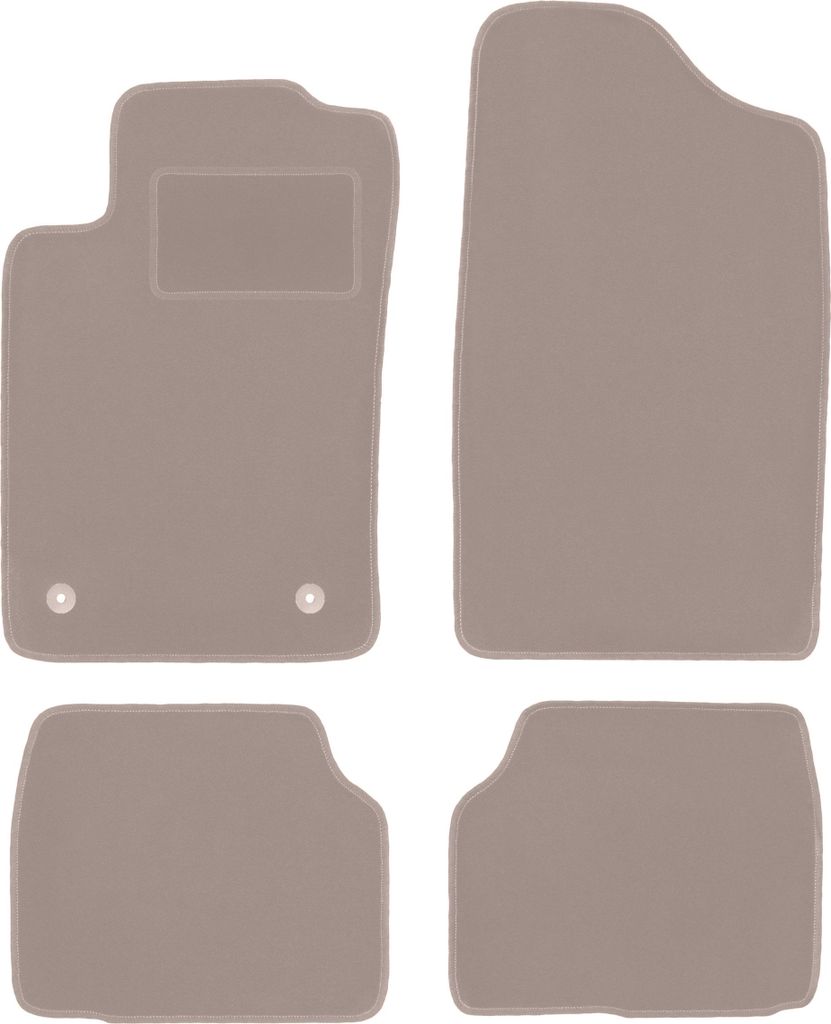Velours-Autoteppiche für: Peugeot 405 Limousine, Kombi, Break (1987-1996) Beige