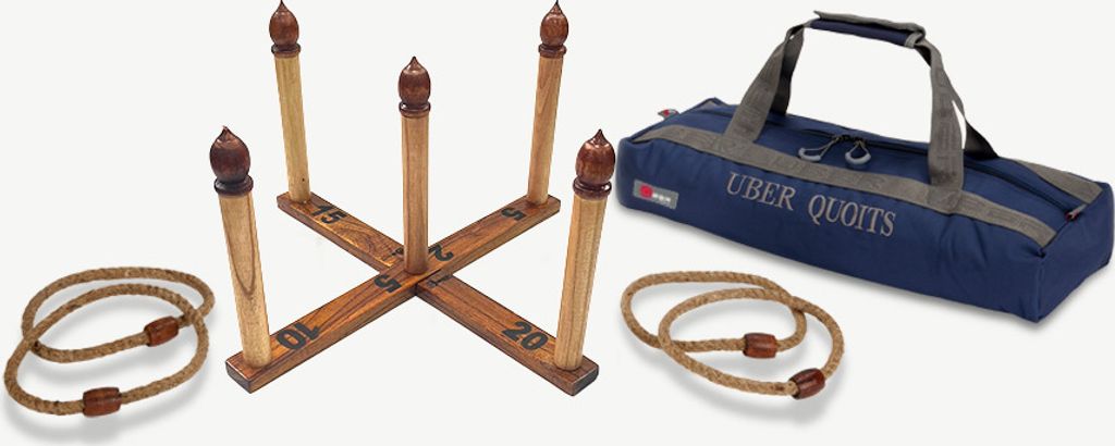 Ubergames - s Ringwurfspiel - In hübscher Tragetasche - 51 x 51 x 24 cm - Ring Toss