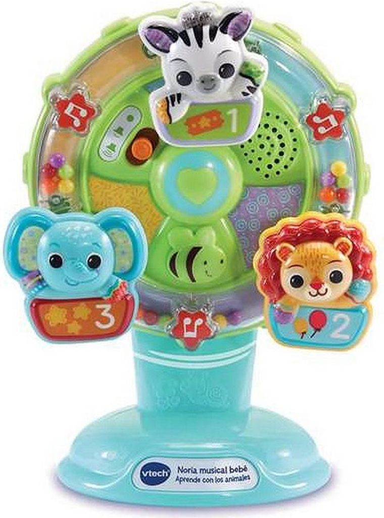 VTech Noria Musical Aprende con los Animales, Baby Hochstuhl Spielzeug +6 Monate, Englische Version (3480-165967), Farbe VTECH