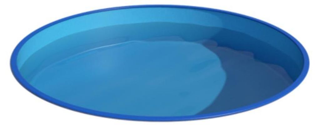 Ibiza round - 4.60 x 1.20 m - wall thickness 0.6mm, with top combi blue rails P1/P3, bottom rails