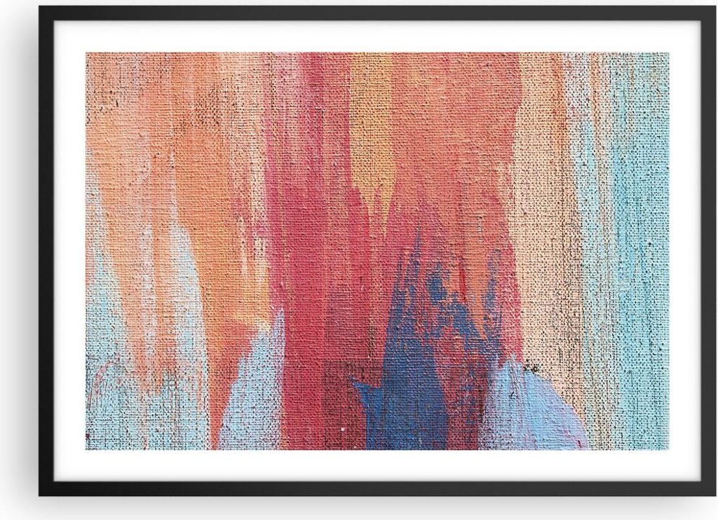 Gerahmtes Poster - Schwarzer Rahmen - Die Farben Farben Abstraktion - 70x50 cm - Wand Bild - Wanddeko - Wandbilder - Kunstposter - Wandposter - Bil...