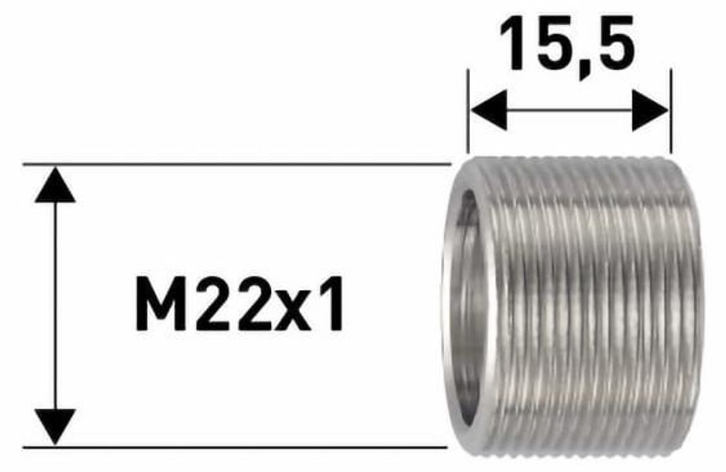 Neoperl schroefdraadbuis M22x1 x 15,5 mm Productafbeelding 