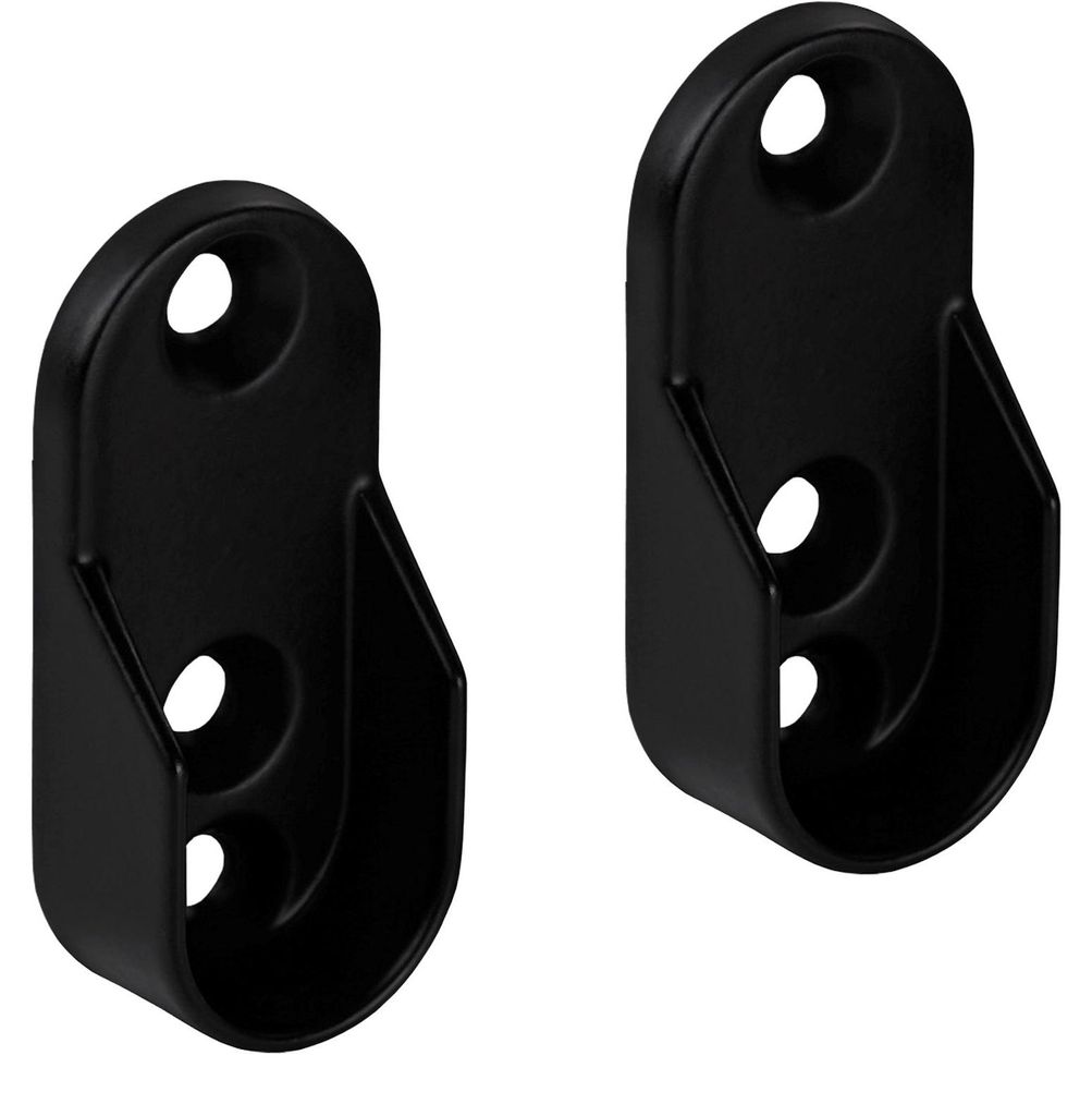 SOTECH Schrankstangenlager S oval schwarz – für Produktbild 