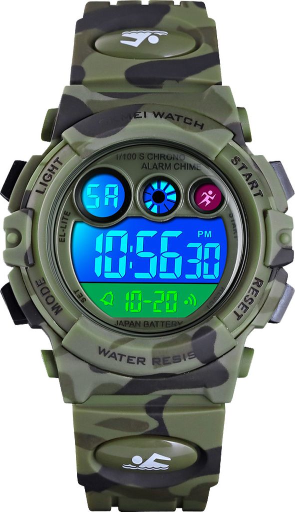Alienwork Seven-color LED Digital Kinderuhr Jungen Mädchen Produktbild 