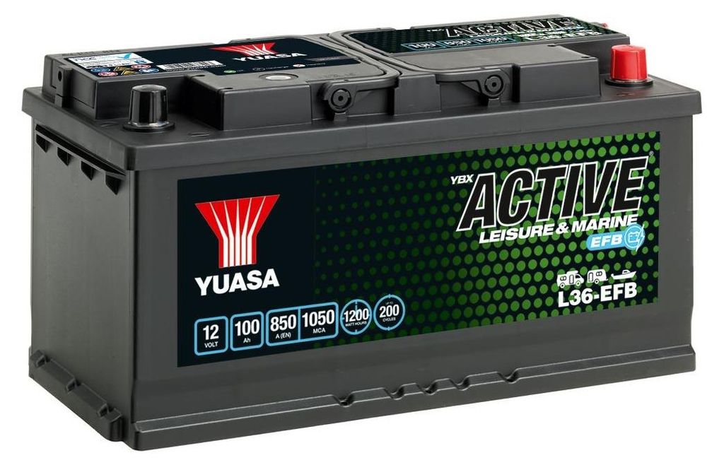 YUASA LEISURE Starterbatterie 12V 100Ah 850A/EN für Auto Produktbild 