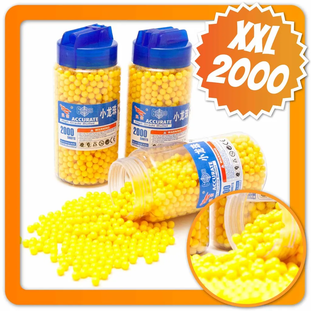2000 Billes Airsoft 6mm Haut de Gamme Polies pour Pistolet et Fusil