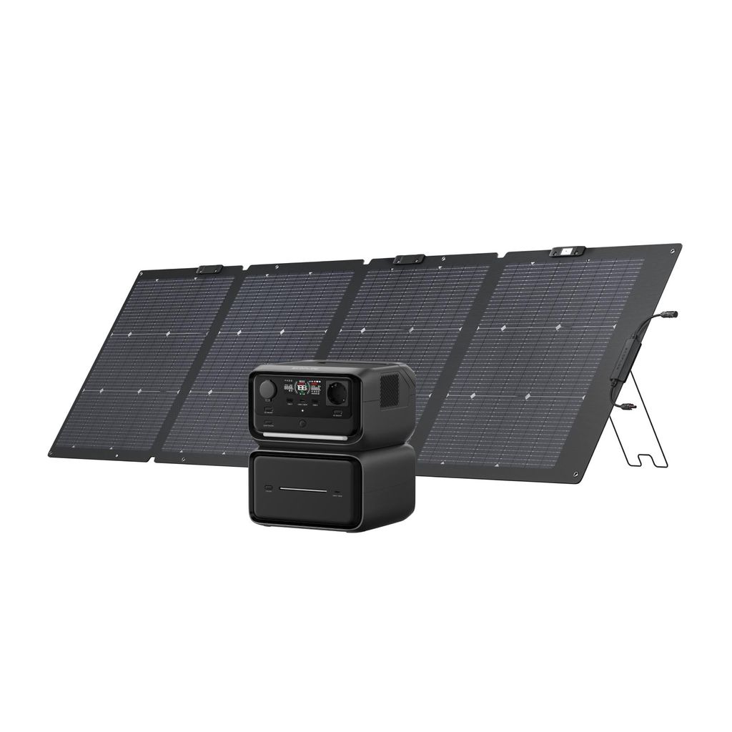 ECOFLOW RIVER 3 Max Plus Tragbare Powerstation & 220 W Solarpanel, 858 Wh LFP Batterie, bis zu 1 200 W Leistung