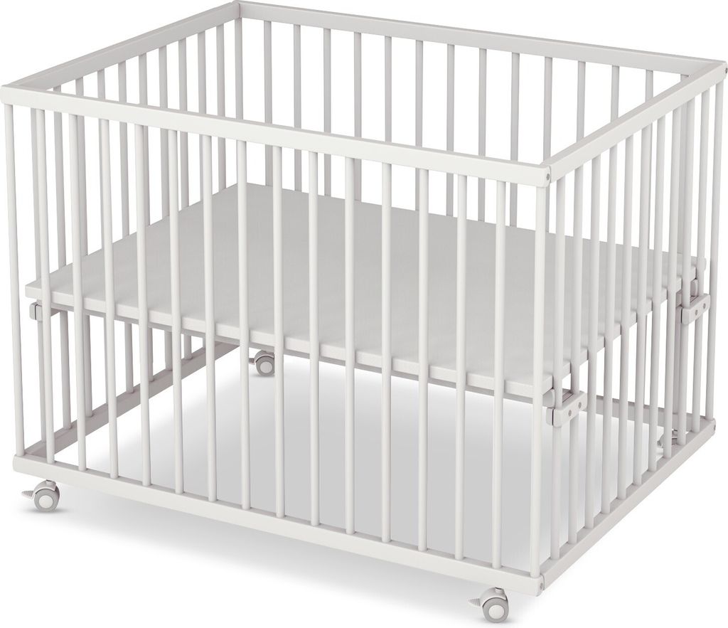 Laufgitter 75x100 cm - weiß - Premium Kollektion