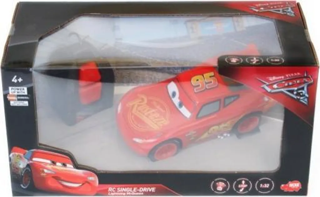 Flash McQueen RC Cars 3 Single Drive avec Télécommande Ergonomique Rouge - 12