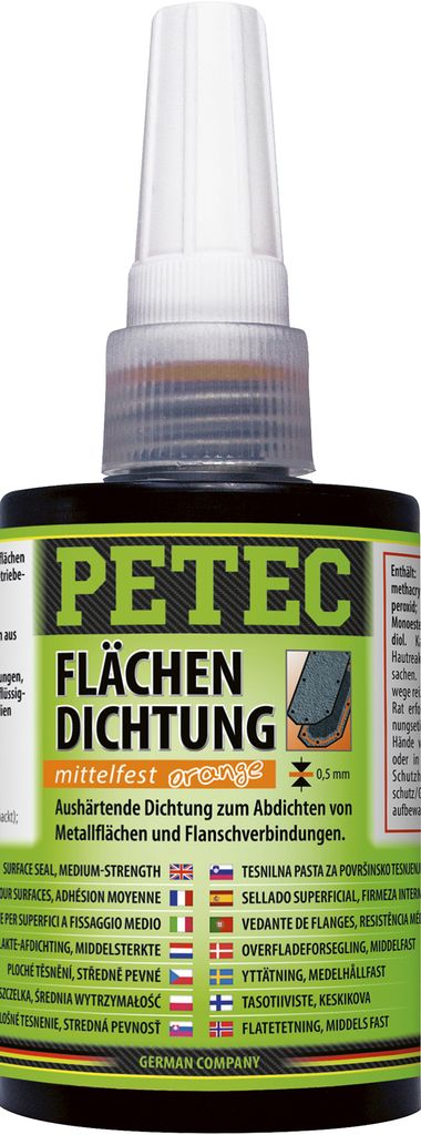 Petec Dichtstoff Flächendichtung mittelfest aushärtend orange 75ml 97175