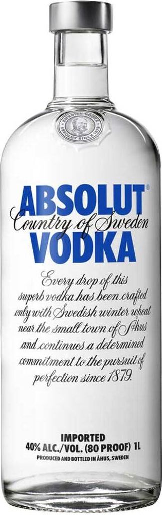 Absolut Vodka 1,00 Ltr. Flasche, 40% vol. Produktbild 5