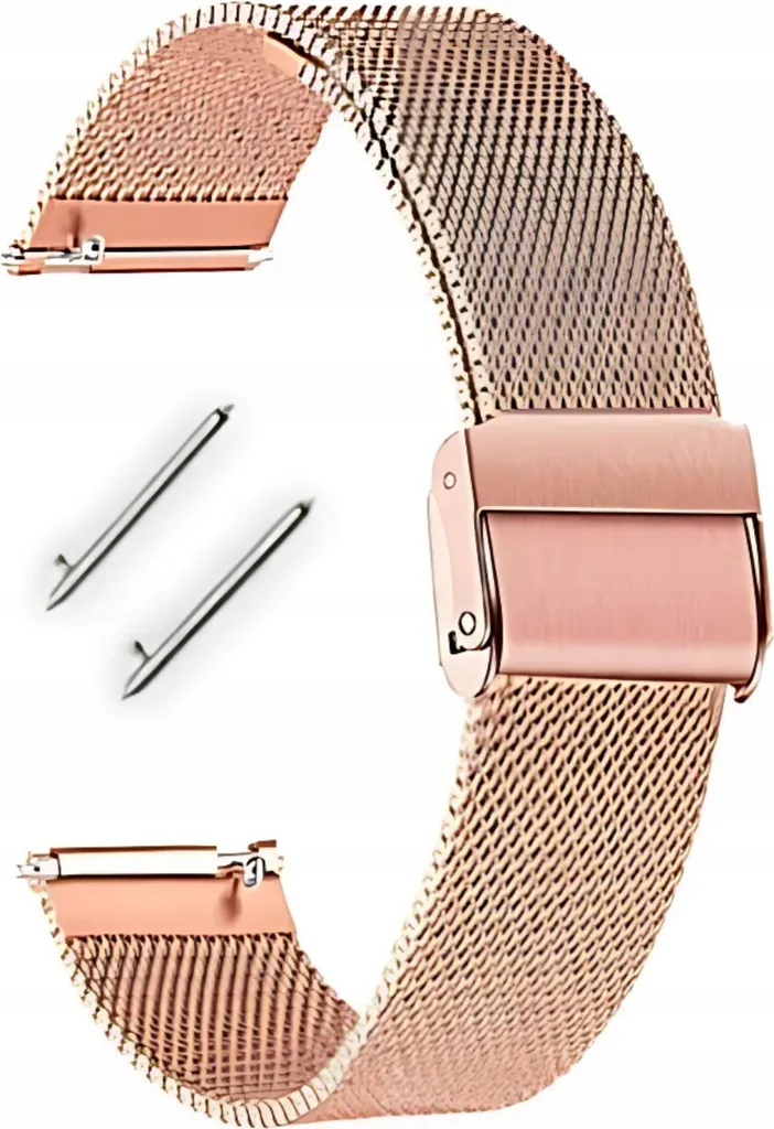 BRACCIALE UNIVERSALE IN MESH ORO ROSA PER SMARTWATCH 22 mm TELESCOPIO