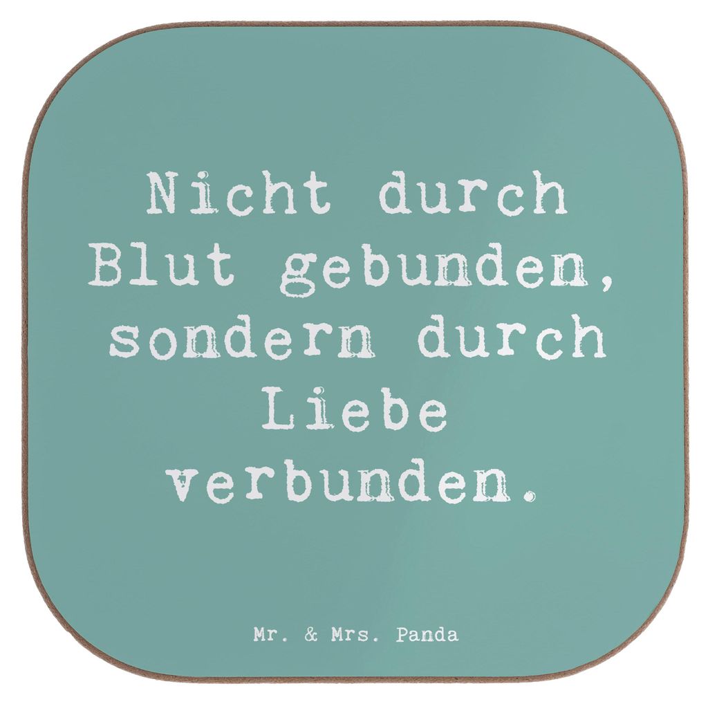 Mr. & Mrs. Panda Untersetzer für Gläser Spruch Adoptivbruder Liebe - Meeresbrise - Geschenk, handgemacht, weinglasuntersetzer, Geschwisterliebe, ...